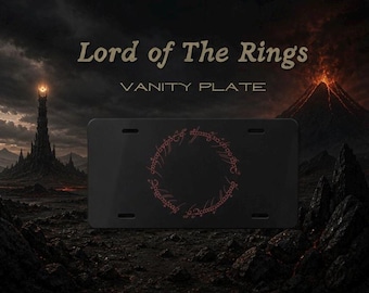 Lord of the Rings Vanity Plate license plate | Middle Earth car tag