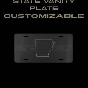 State Vanity Plate - Personalisiertes Nummernschild, individuelles Auto-Tag, einzigartige Auto-Dekoration, Geschenk für Reisende, Auto-Enthusiasten