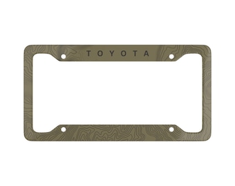 Toyota Topography Tan License Plate Frame | Car Accessory