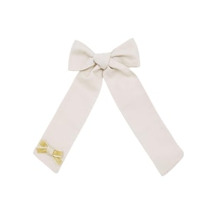 Isabella Ivory Cotton Handmade Bow for Girls