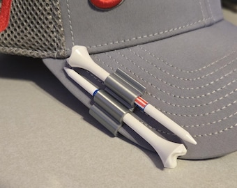 Golf Tee Hat Clip – 3 Pack Tee Holder for Hat, Visor, or Belt – Lightweight Golf Accessories Gift for Men & Women