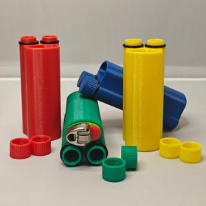Double Doob Toob™ - Dual Joint Holder with Lighter Pocket | Smell-Proof, Heat-Resistant Travel Case for Hiking, Festivals, Gifting