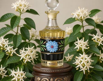 Auténtico Bakul Attar – Base de sándalo – Kannauj, India – Attar floral natural – Perfume tradicional en aceite – Unisex