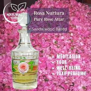 Rosa Nurtura – Natural Attar of Indian Rose & Sandalwood | Soothing Sacred Perfume | Self-Love Elixir | Living Attars