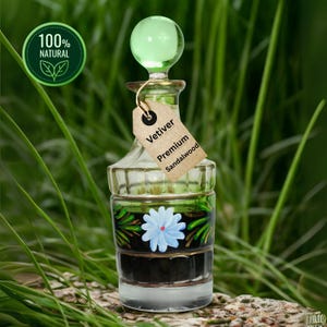 Terre Sacrée (Vetiver) – Natural Perfume Oil with Vetiver & Sandalwood – Deep Grounding and Inner Stability