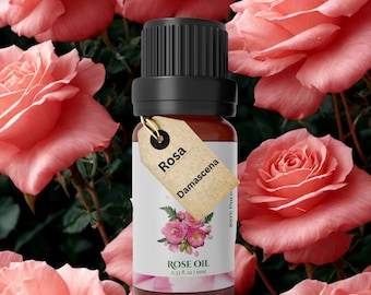 Aceite esencial de rosa de Damasco | Puro y de calidad superior | Destilado al vapor de rosas tradicionales de Kannauj