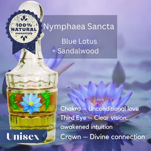 Oeil Bleu (Ojo Azul) | Loto Azul | Perfume Natural Espiritual Raro |Destilación Artesanal | Chakra del Corazón | Elixir Sagrado |Sin Alcohol