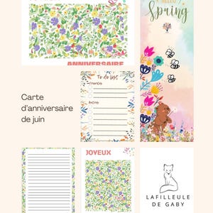 Pack carte d'anniversaire et to do list de printemps 2025