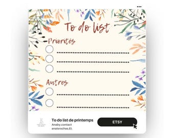 To do list spring 2025 [printable and digital A5 format]