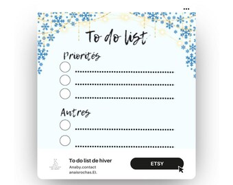 To do list Winter 2025 [printable and digital A5 format]