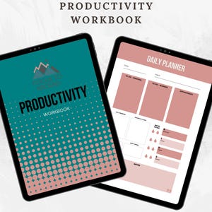 Produktivitätsarbeitsbuch Vorlagen, Produktivarbeitsmappe bearbeitbares Woksheet | PLR Ratgeber Coaching-Tools | Steigerung Ihrer Produktivität