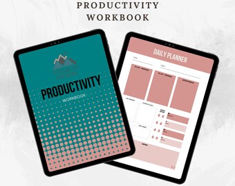 Mallar för produktivitetsarbetsböcker, redigerbart arbetsblad för produktivitetsarbetsböcker | PLR-guide, coachningsverktyg | Öka din produktivitet