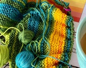Easy, Triangle, Garter Stitch,Temperature Shawl Knitting Pattern