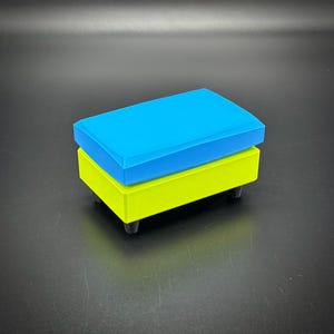 Doll House Ottoman Two Color - Doll Furniture - Pick your Colors - 1:6 Scale