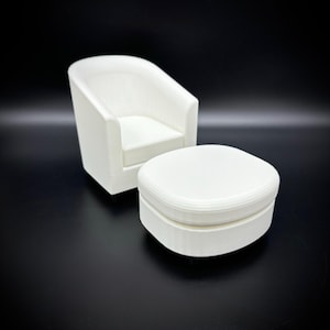 Doll House Ottoman - Doll Furniture - Pick your Colors - 1:6 Scale