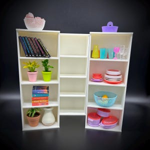 Doll House Shelves - Doll Furniture - Pick your Colors - 1:6 Scale