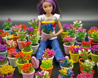 Maßstab 1:6 – Puppenhausblumen – Puppenzubehör – Farben auswählen
