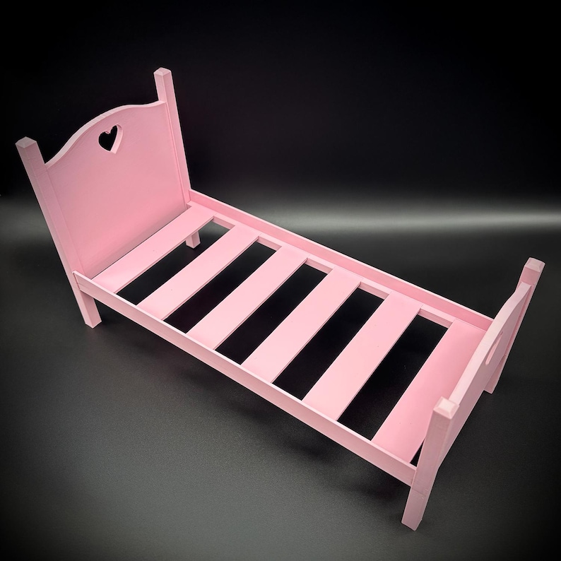 Cama para casa de muñecas - Muebles para muñecas - Elige tus colores - Escala 1:6 imagen 2