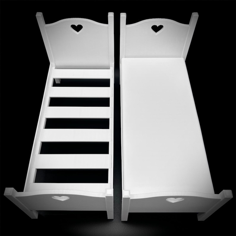 Cama para casa de muñecas - Muebles para muñecas - Elige tus colores - Escala 1:6 imagen 15