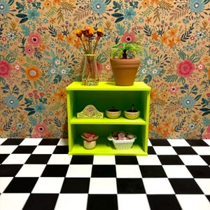 Doll House Shelves - Doll Furniture - 1:6 Scale - Pick your Colors