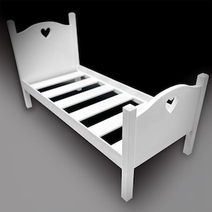 Cama para casa de muñecas - Muebles para muñecas - Elige tus colores - Escala 1:6 No mattress