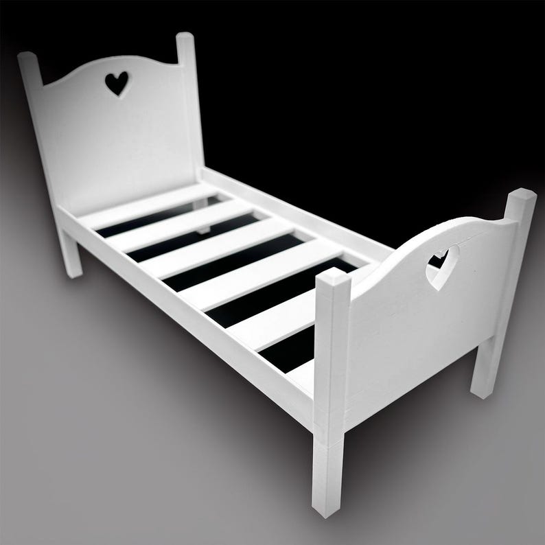 Cama para casa de muñecas - Muebles para muñecas - Elige tus colores - Escala 1:6 No mattress