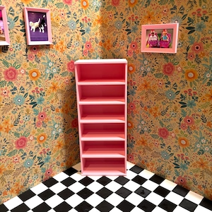 Doll House Shelves - Doll Furniture - Pick your Colors - 1:6 Scale