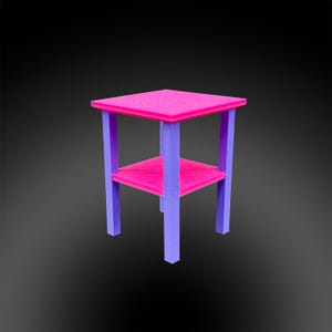 Table de maison de poupée à l'échelle 1:6, deux couleurs - Mobilier de poupée amusant pour enfants