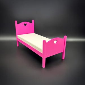Cama para casa de muñecas - Muebles para muñecas - Elige tus colores - Escala 1:6 imagen 5