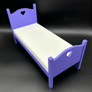 Cama para casa de muñecas - Muebles para muñecas - Elige tus colores - Escala 1:6 imagen 3