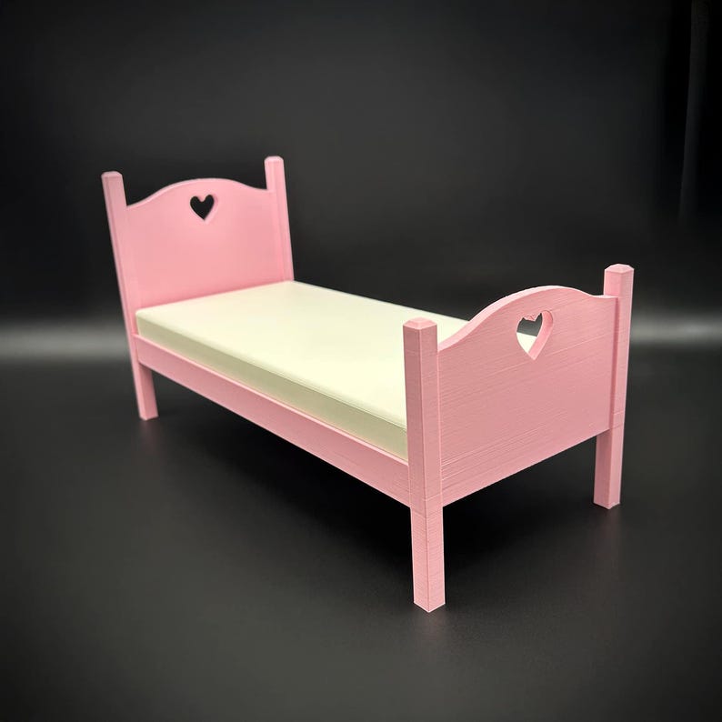 Cama para casa de muñecas - Muebles para muñecas - Elige tus colores - Escala 1:6 imagen 4