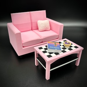 Doll House Love Seat - Doll Furniture - Pick your Colors - 1:6 Scale