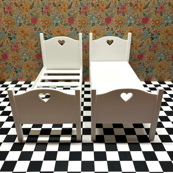 1:6 Scale - Doll House Bed - Doll Furniture - Pick your Colors