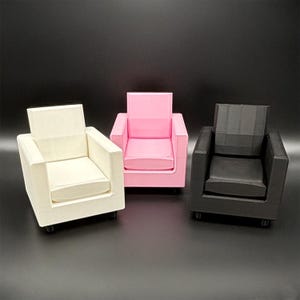1:6 Scale - Doll House Chair - Doll Furniture - Pick your Colors