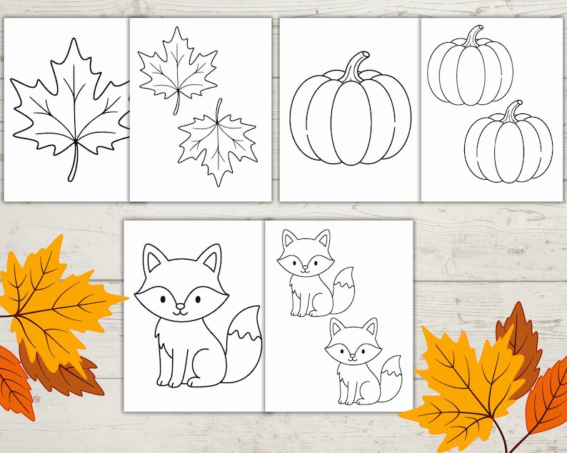 Fall Templates Bundle , Autumn Leaves and Animals for Crafts, DIY Fall ...