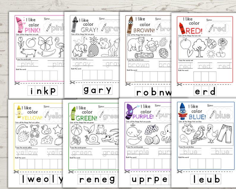Preschool Color Learning Worksheets Trace Cut Paste Activities 11 preschool-color-learning-worksheets-trace-cut-paste-activities-11