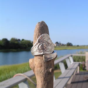 Vintage Egyptian Scarab Beetle Ring — Sterling Silver