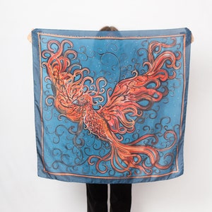 Phoenix Print Scarf - Etsy