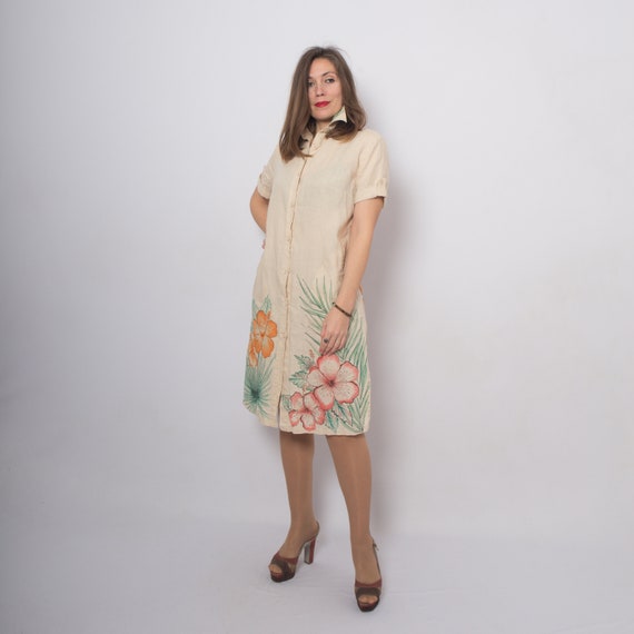 Upcycled Dress Hand Painted Dress Aloha Hibiscus P
