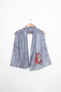 Fox Hand Painted Grey Silk Scarf Red Fox Gift 52X13 product logo