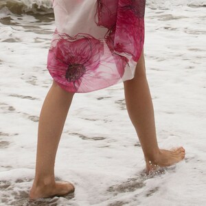 Poppy Sarong Hand Painted Sarong Poppy Print Scarf Batik Sarong Beach ...