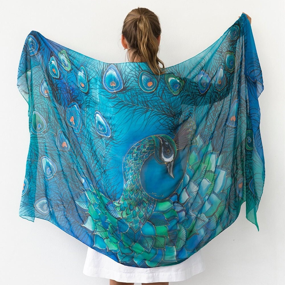 peacock scarf