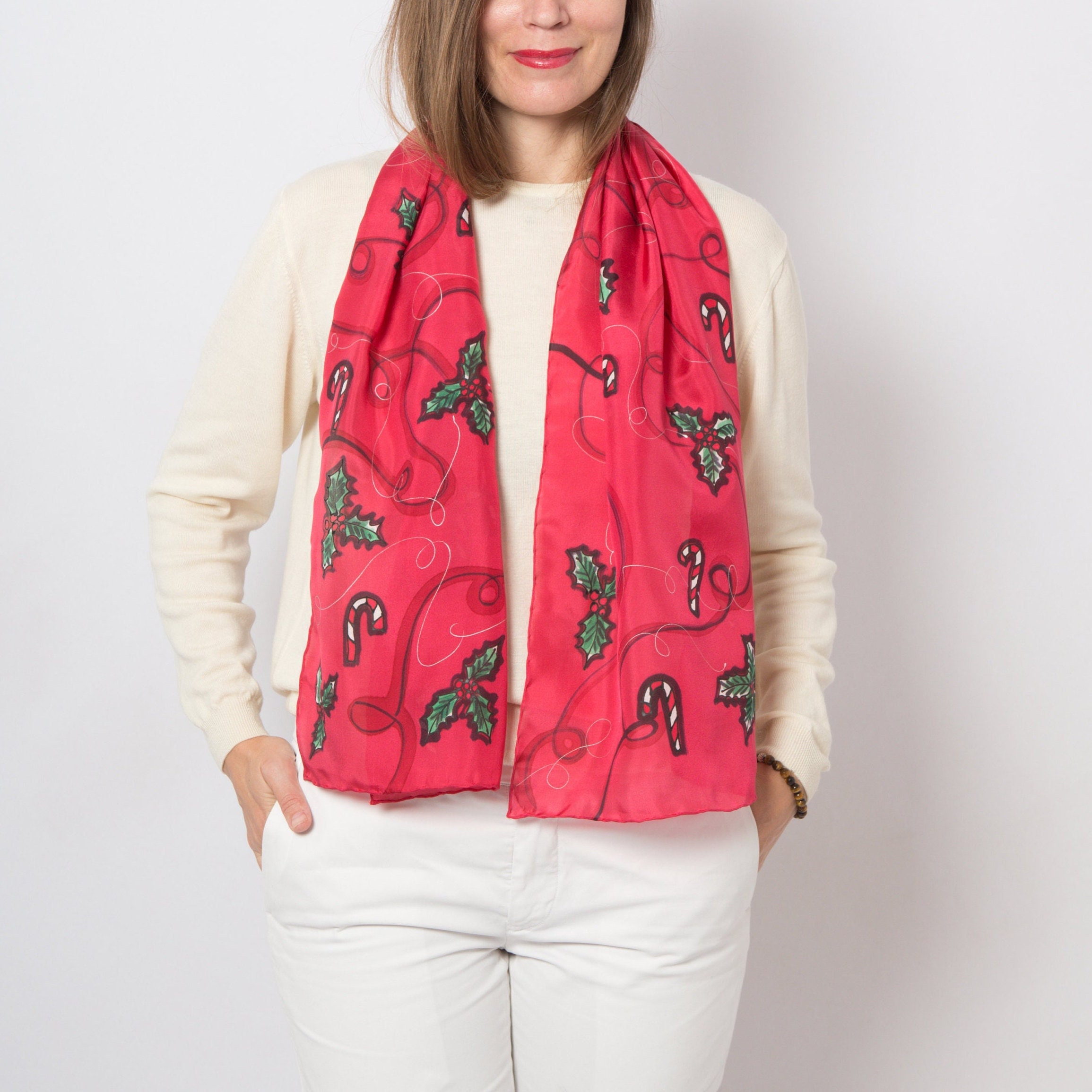 美少女戦士セーラームーン シルクスカーフ　レッド ギフトラッピングボックス & 送料無料】マッシモ ラヴィナーレ