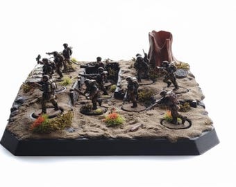 40k Trench Diorama 25 mm bases *Unpainted*