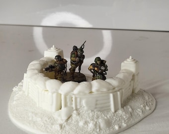 40k  - Trench Warfare Diorama Base /terrain scenery sand bags | 28mm - 32mm