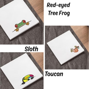 Animal Nature Post-it Note Pads | Sticky Notes | Sloth | Frog | Toucan