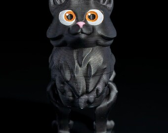 Articulated Fluffy Kitten – Poseable Cat Toy | Flexible Fidget Pet | Cute Desk Companion or Gift