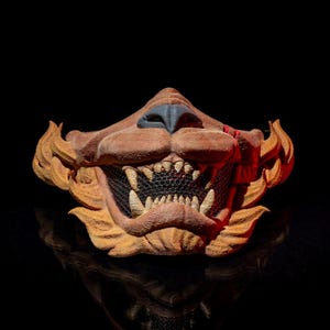 Lion Mask – Regal Beast Face Mask | Wearable Cosplay or Wall Decor | King of the Jungle | Painted or Raw Finish | Animal Costume Helmet