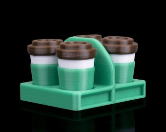 Mini aimants pour tasses à café - Décorations fantaisie, lot de 4