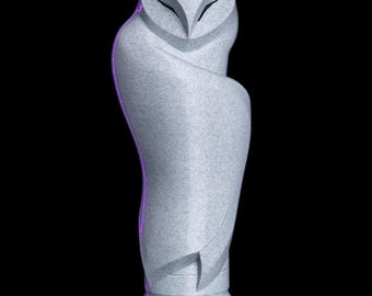 Minimalistic Owl Sculpture | Modern Decor, Desk Companion, Cute Bird Gift | Available in White or custom colors